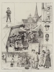 Skizzen auf einem Dorffest